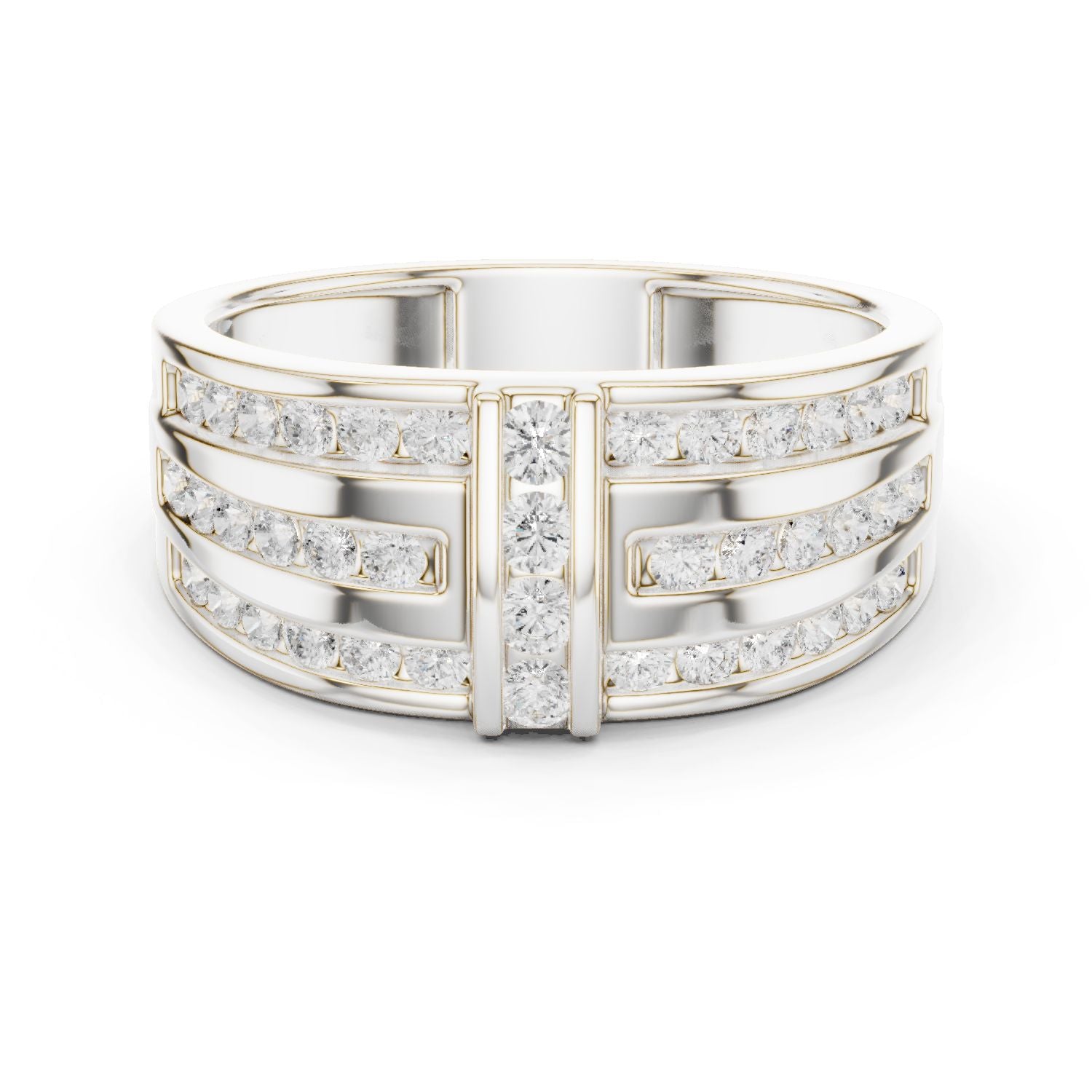 Men's Round Lab Grown Diamond Pave Ring