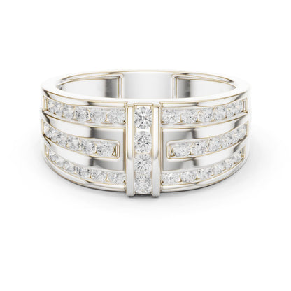 Men's Round Lab Grown Diamond Pave Ring