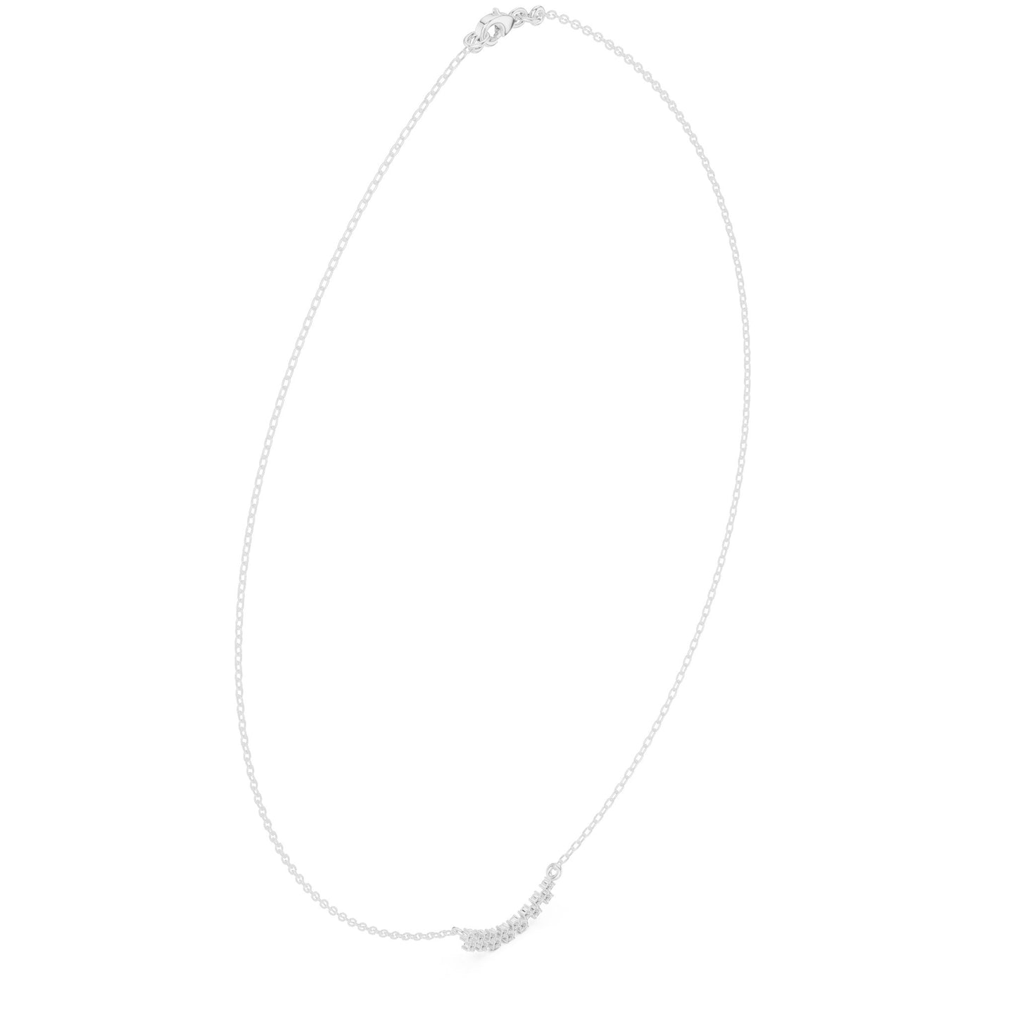 Round Lab Grown Diamond Pave Pendant