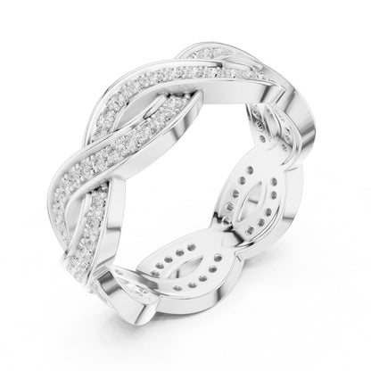 Round Lab Grown Diamond Pave Engagement Ring