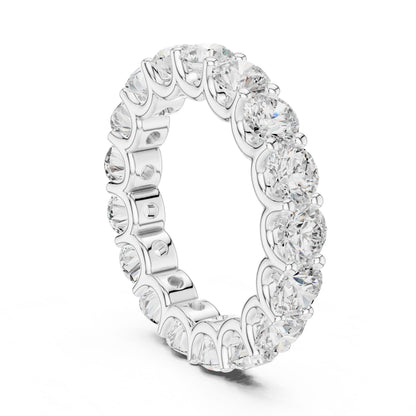 Round Lab Grown Diamond Pave Engagement Ring