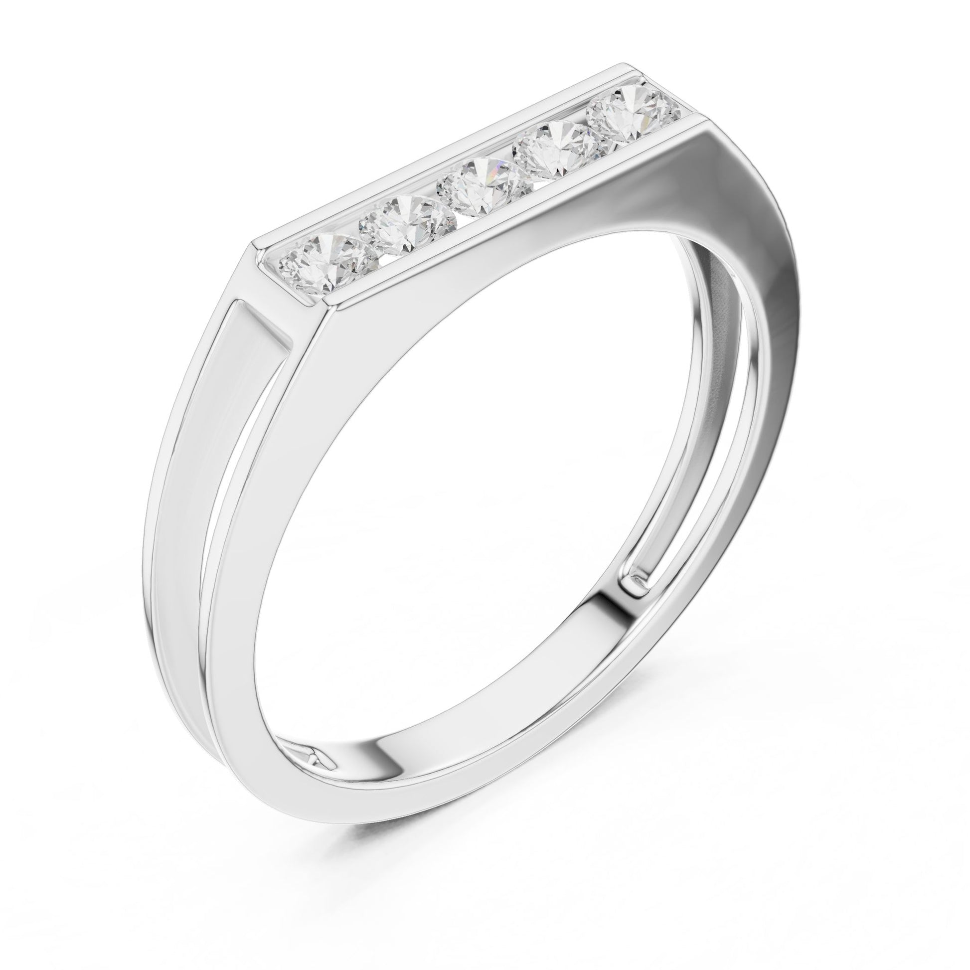 Men's Round Lab Grown Diamond Pave Ring