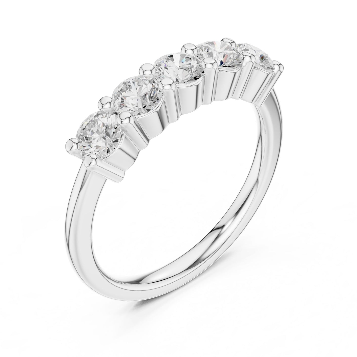 Round Lab Grown Diamond Pave Engagement Ring