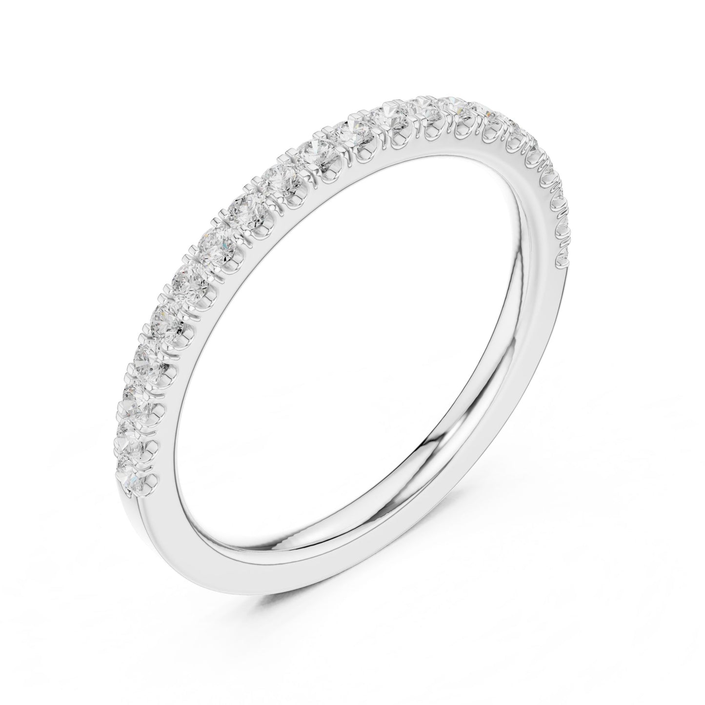 Round Lab Grown Diamond Pave Engagement Ring