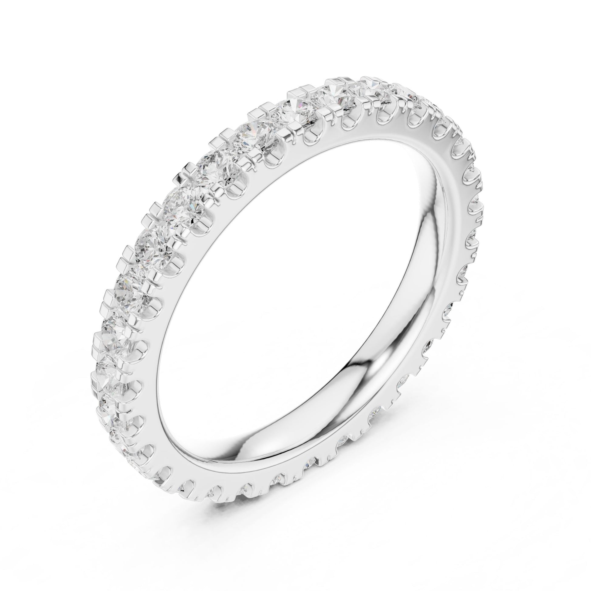 Round Lab Grown Diamond Pave Engagement Ring