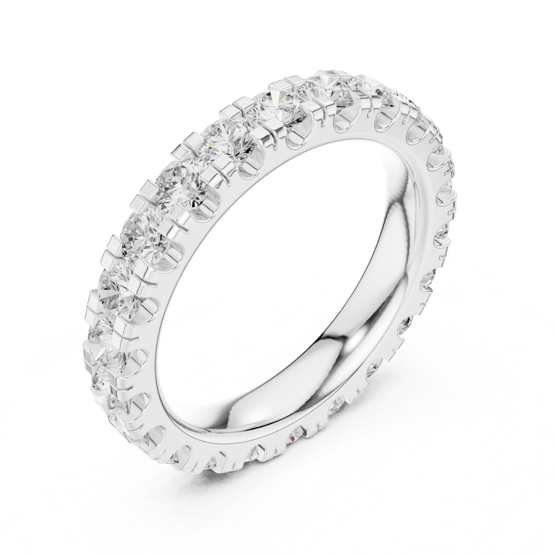 Round Lab Grown Diamond Pave Engagement Ring