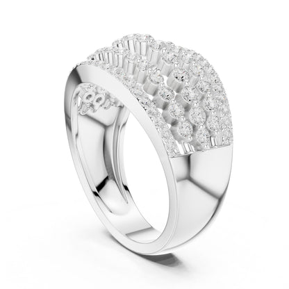 Round Lab Grown Diamond Pave Engagement Ring