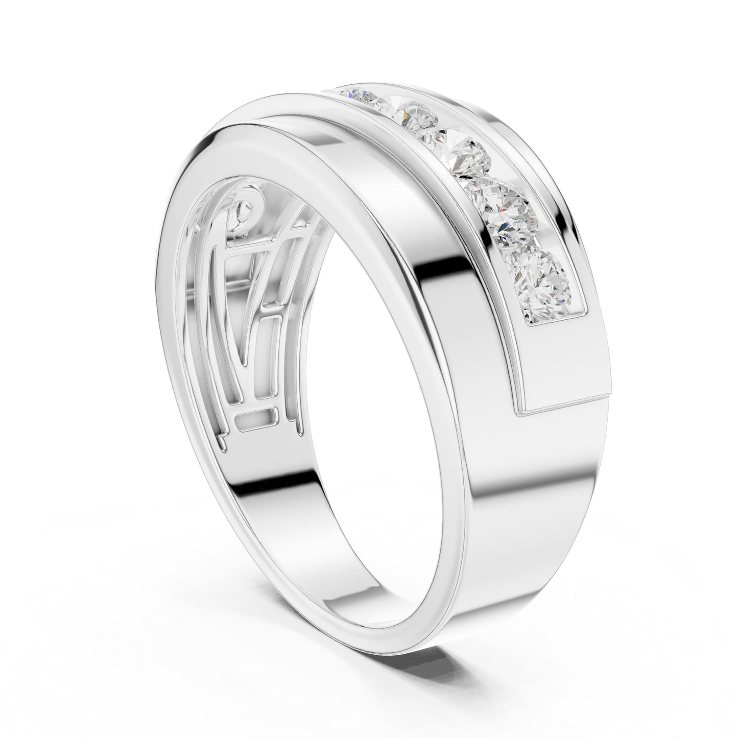 Men's Round Lab Grown Diamond Pave Ring