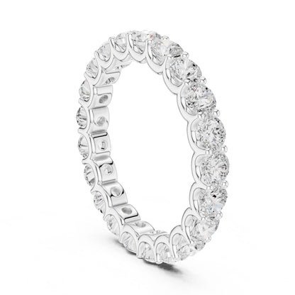 Round Lab Grown Diamond Pave Engagement Ring