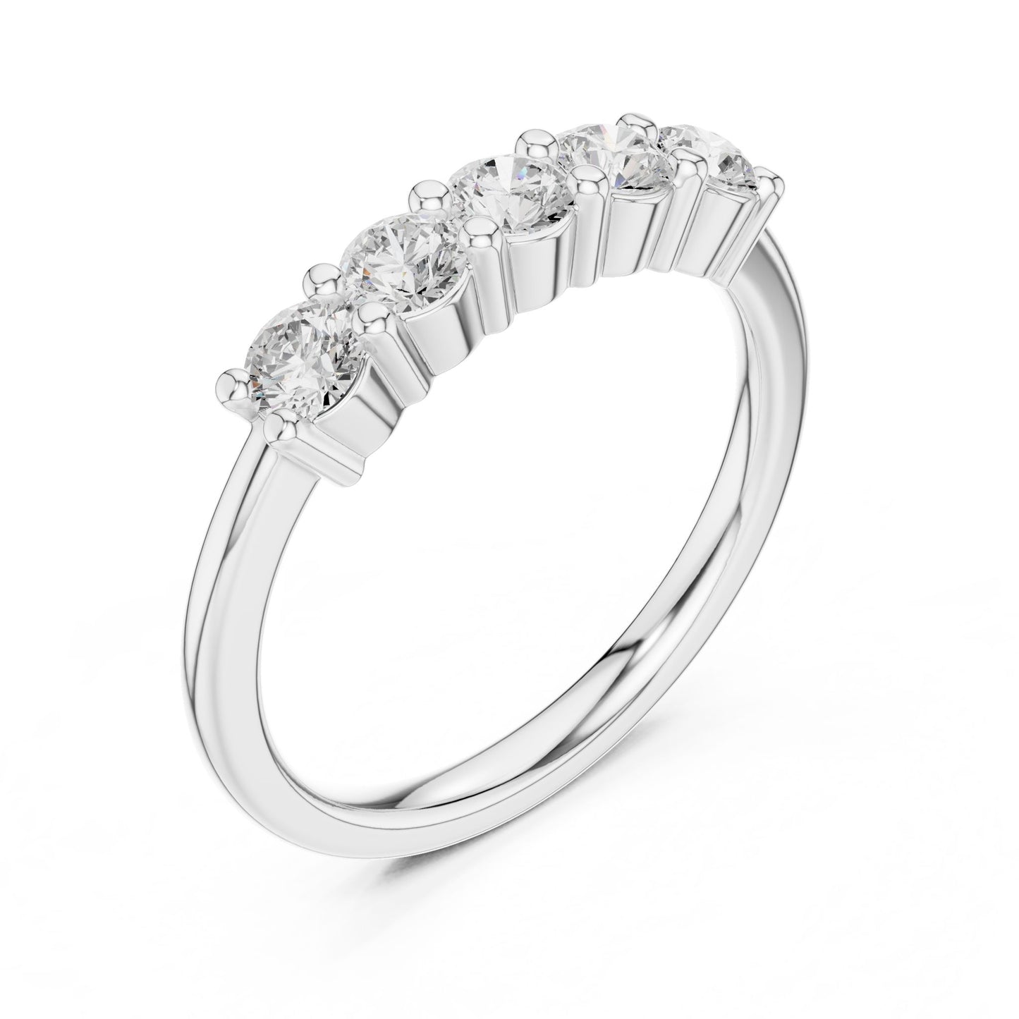 Round Lab Grown Diamond Pave Engagement Ring