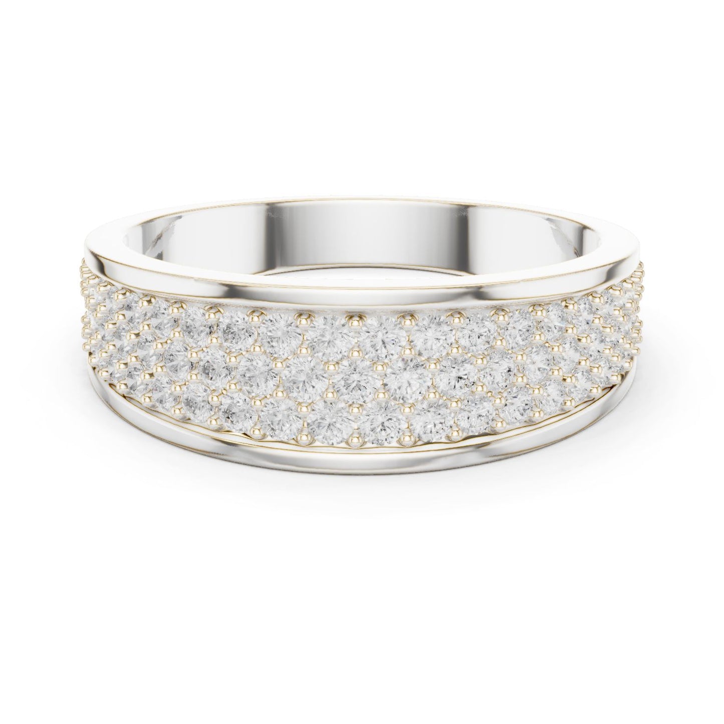Men's Round Lab Grown Diamond Pave Ring