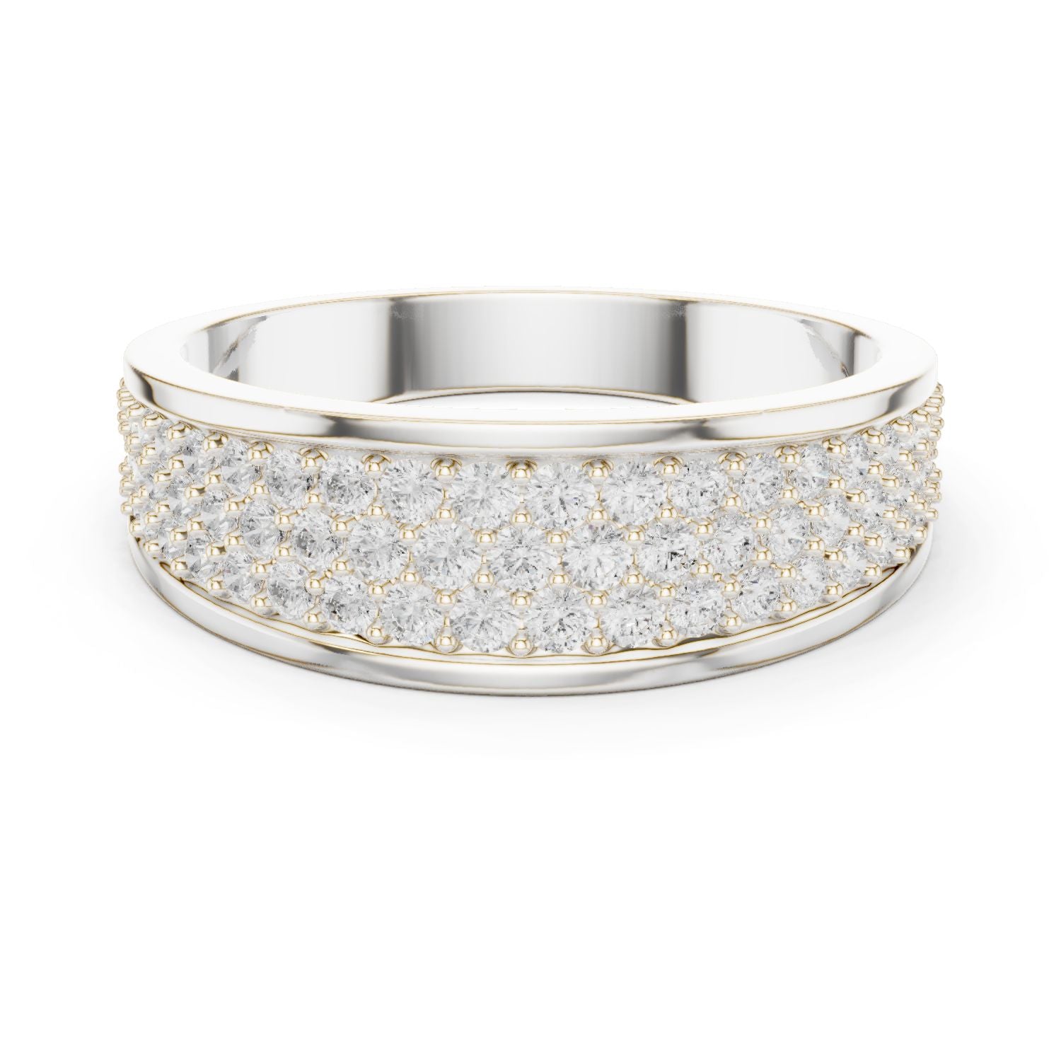 Men's Round Lab Grown Diamond Pave Ring