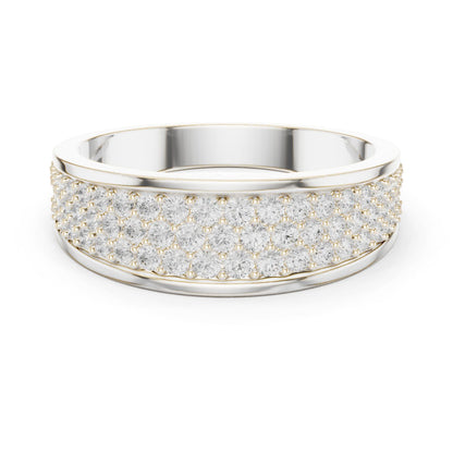 Men's Round Lab Grown Diamond Pave Ring