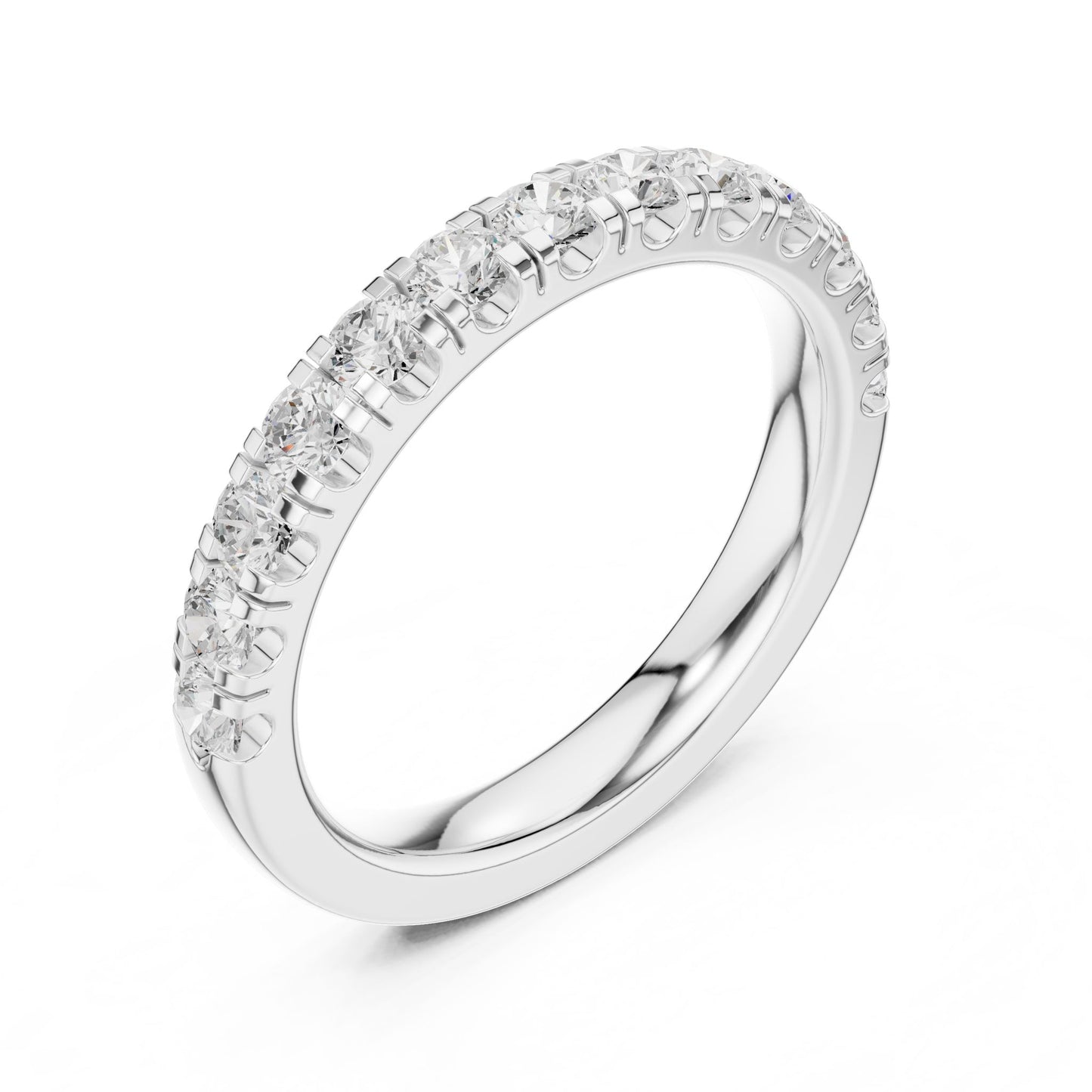 Round Lab Grown Diamond Pave Engagement Ring