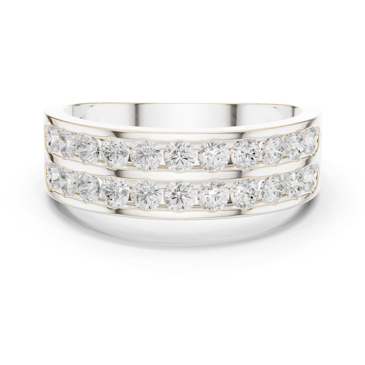 Men's Round Lab Grown Diamond Pave Ring