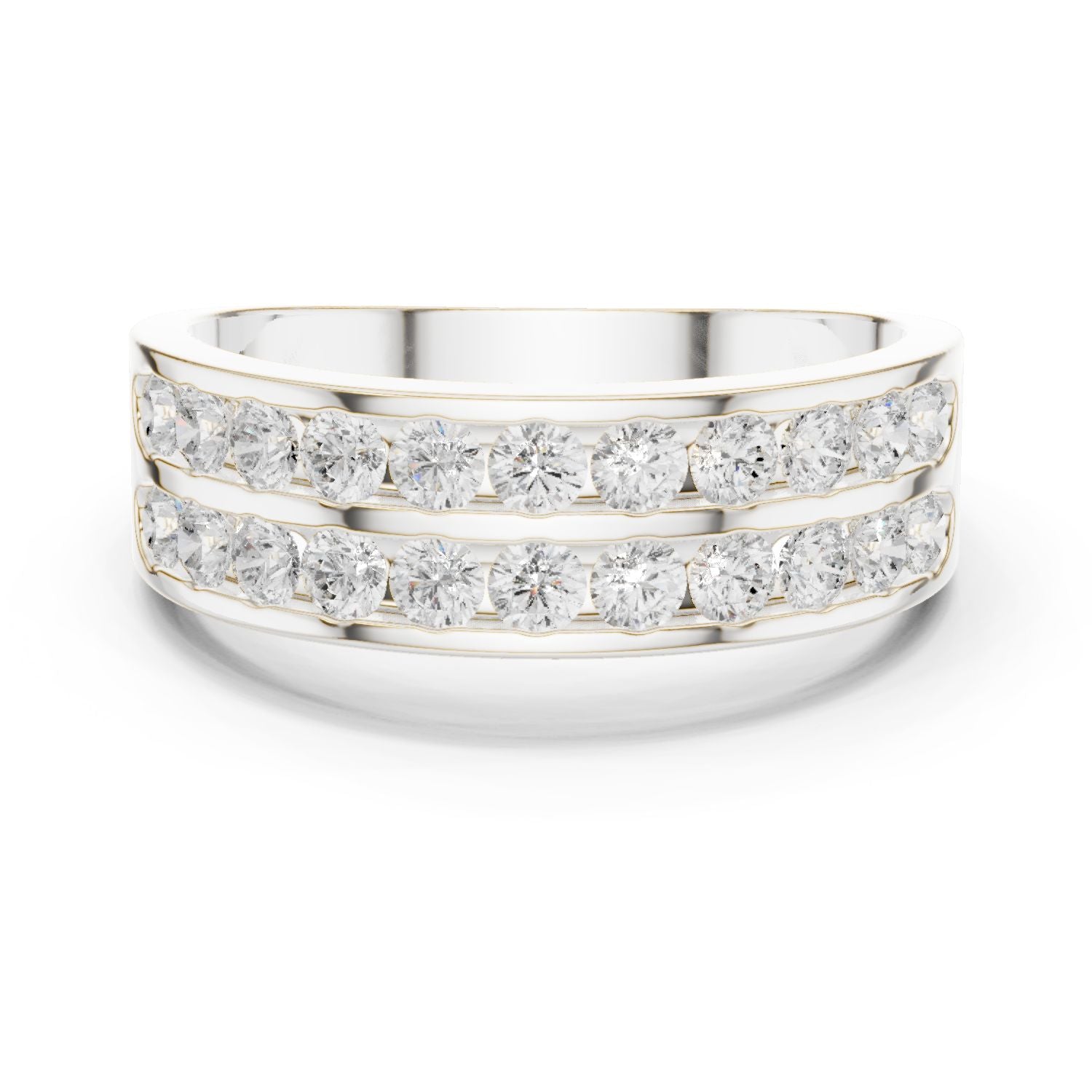 Men's Round Lab Grown Diamond Pave Ring