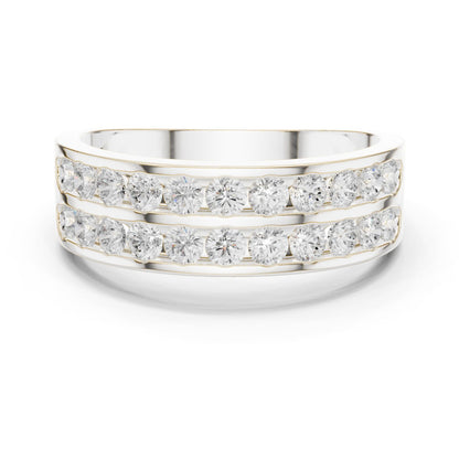 Men's Round Lab Grown Diamond Pave Ring