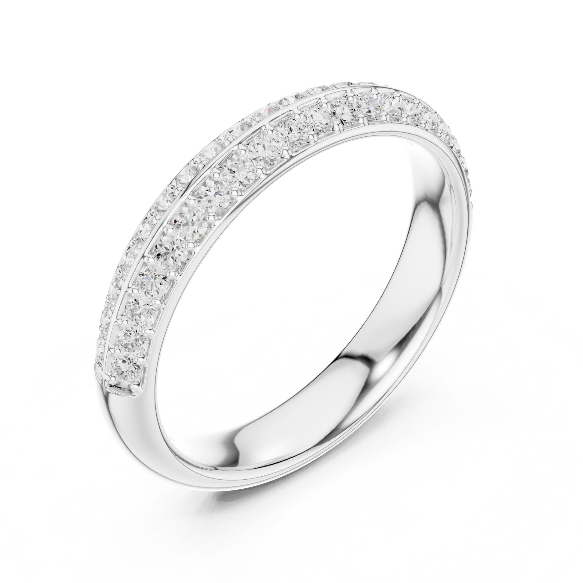 Round Lab Grown Diamond Pave Engagement Ring