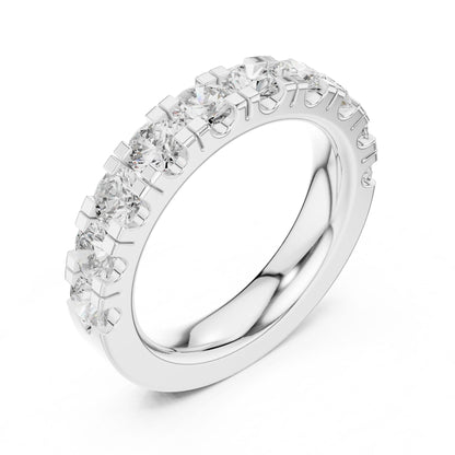 Round Lab Grown Diamond Pave Engagement Ring