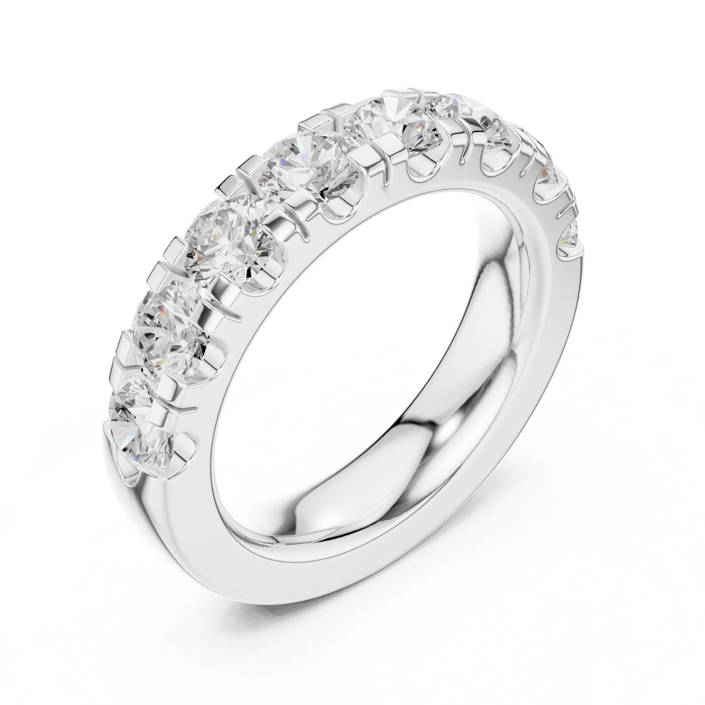 Round Lab Grown Diamond Pave Engagement Ring