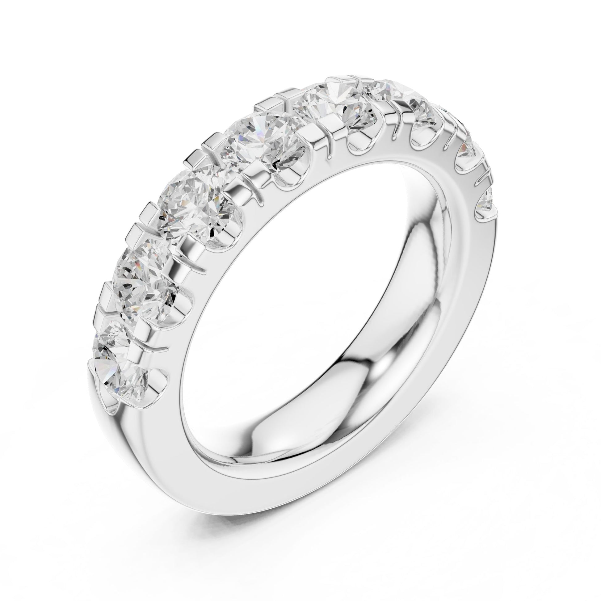 Round Lab Grown Diamond Pave Engagement Ring