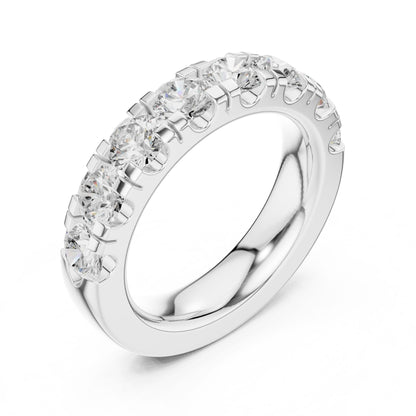 Round Lab Grown Diamond Pave Engagement Ring