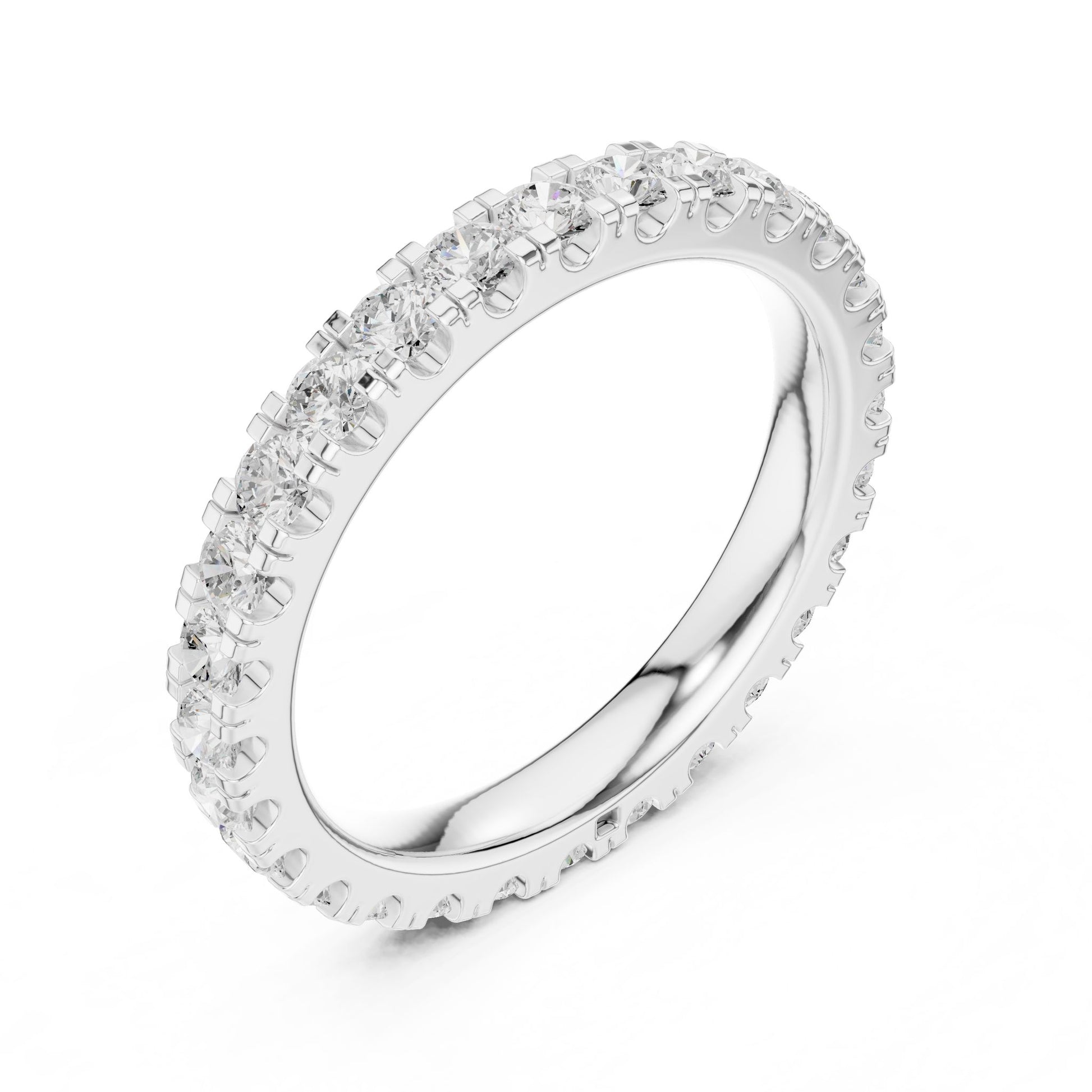 Round Lab Grown Diamond Pave Engagement Ring