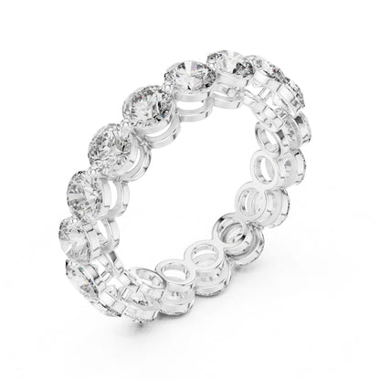 Round Lab Grown Diamond Pave Engagement Ring