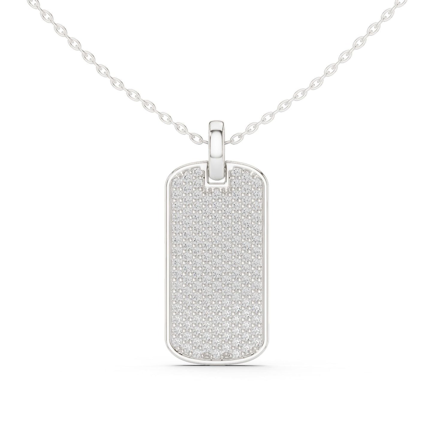 Round Lab Grown Diamond Pave Pendant
