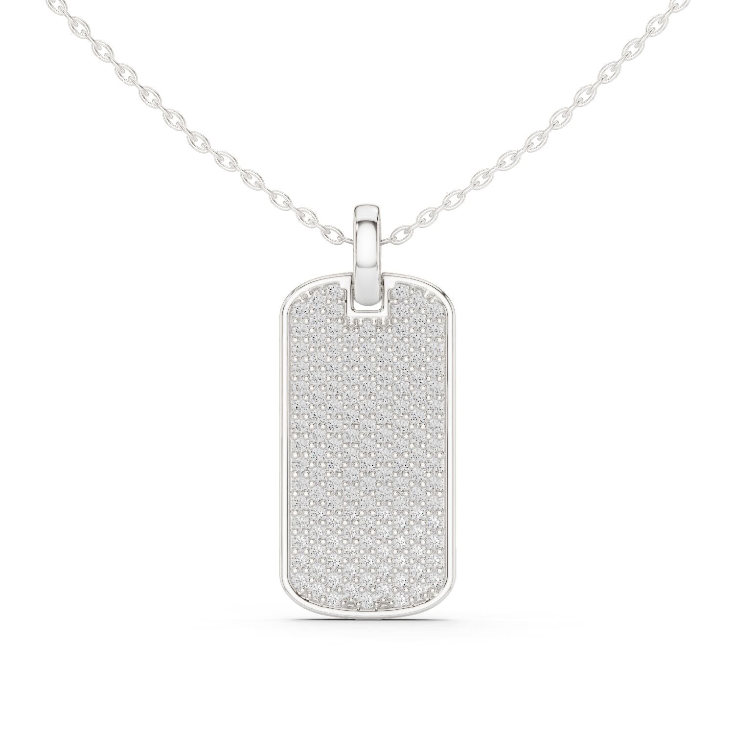 Round Lab Grown Diamond Pave Pendant