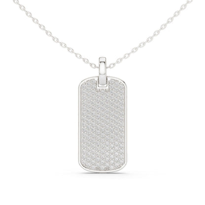 Round Lab Grown Diamond Pave Pendant