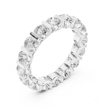 Round Lab Grown Diamond Pave Engagement Ring