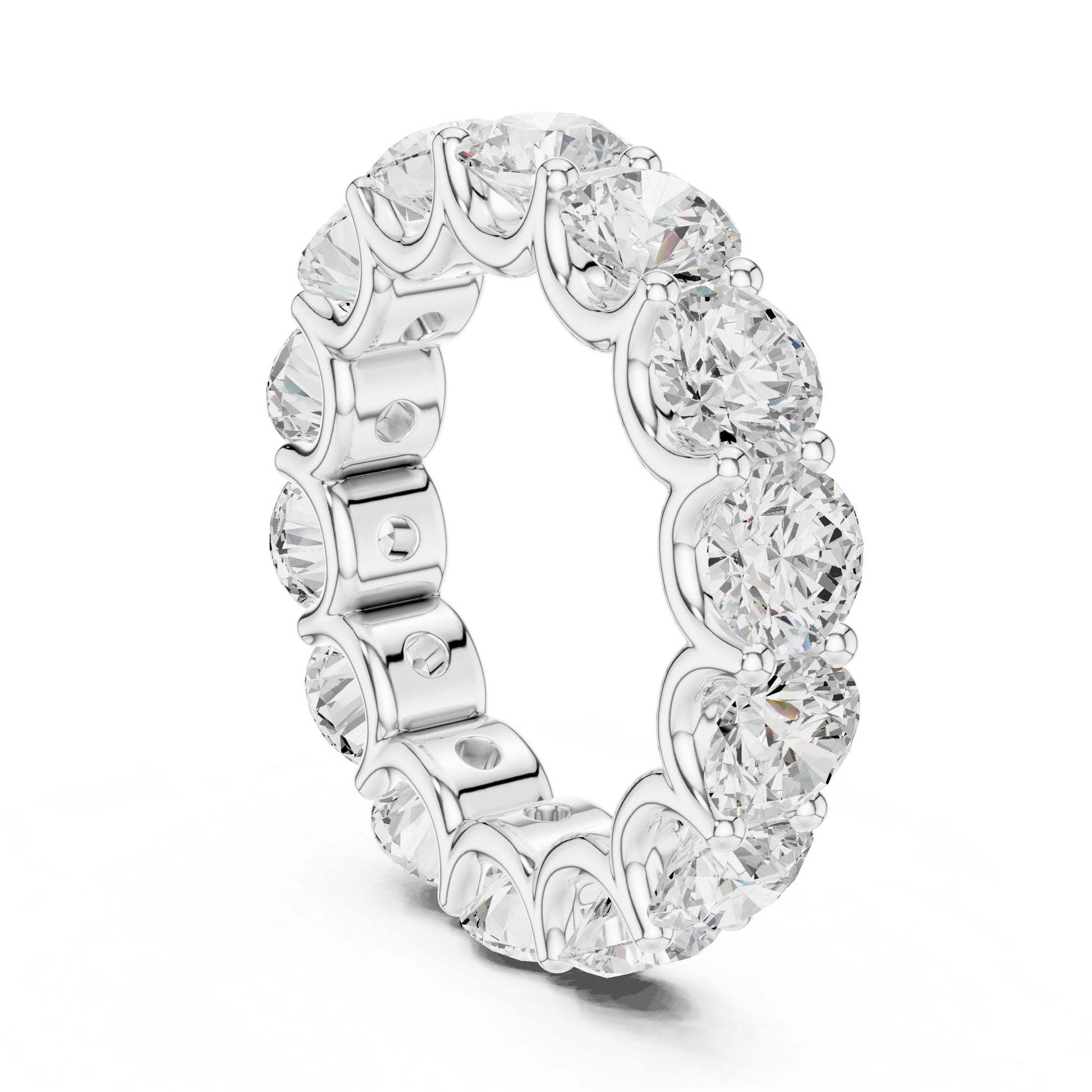 Round Lab Grown Diamond Pave Engagement Ring