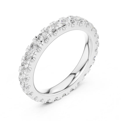 Round Lab Grown Diamond Pave Engagement Ring
