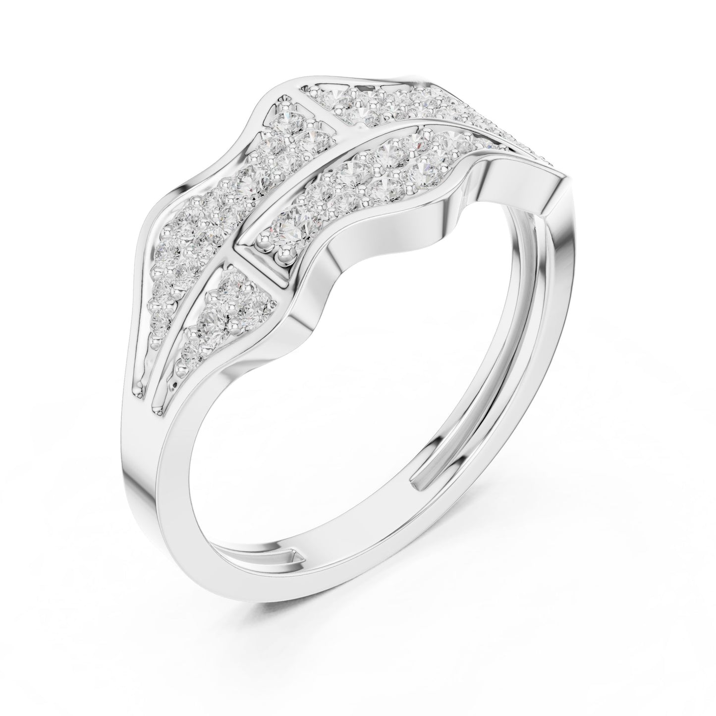 Men's Round Lab Grown Diamond Pave Ring