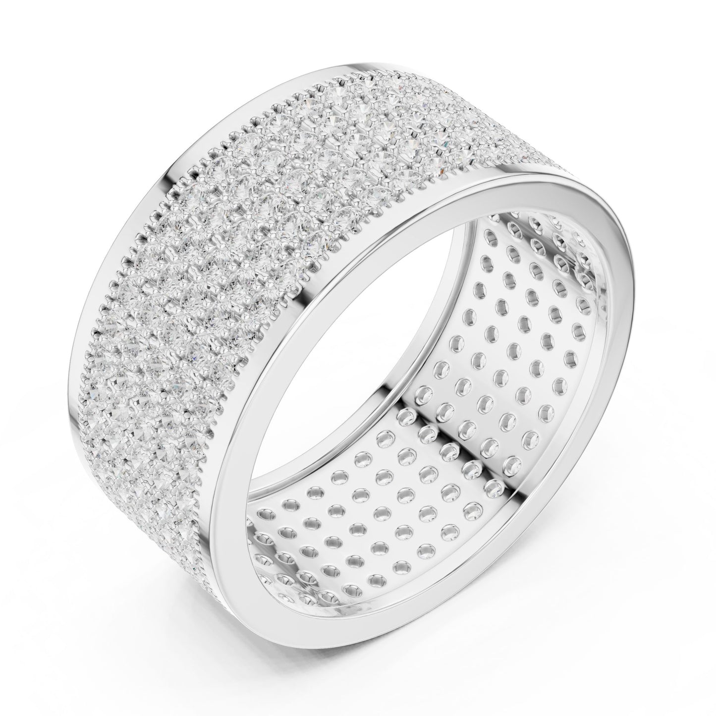 Men's Round Lab Grown Diamond Pave Ring