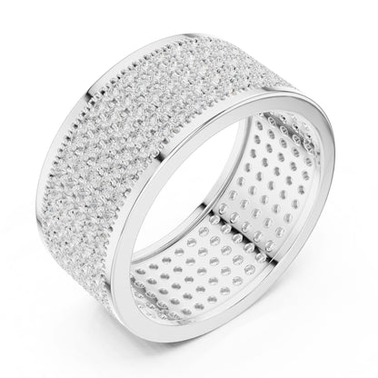 Men's Round Lab Grown Diamond Pave Ring