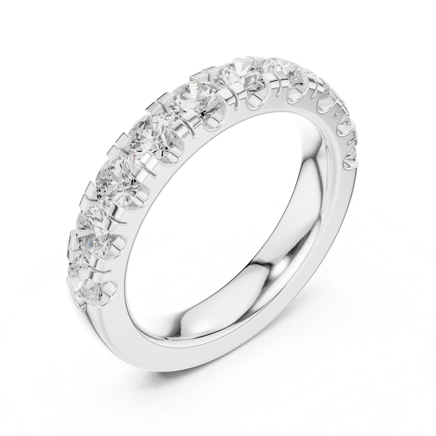 Round Lab Grown Diamond Pave Engagement Ring