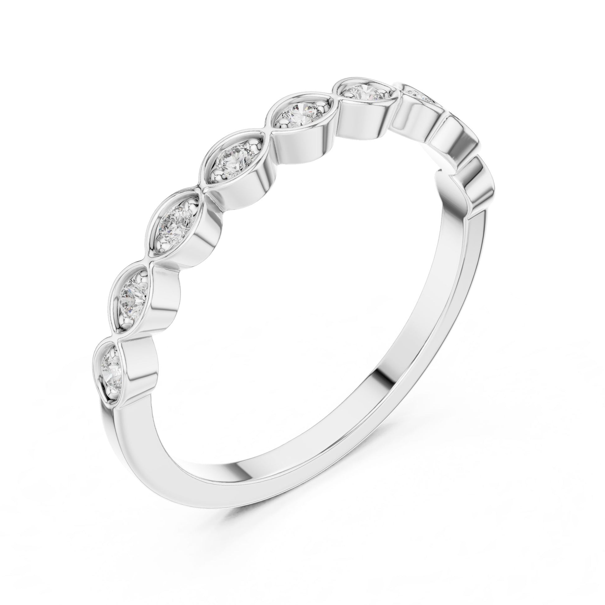 Round Lab Grown Diamond Pave Engagement Ring