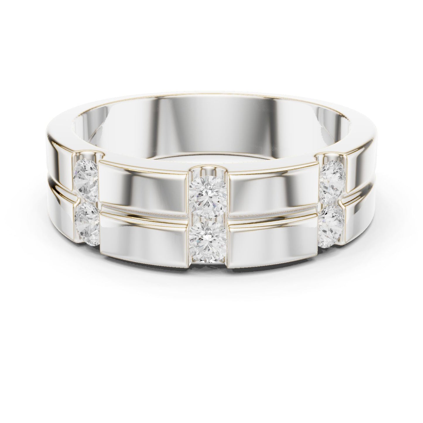 Men's Round Lab Grown Diamond Pave Ring