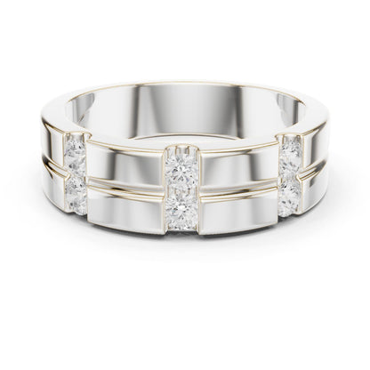 Men's Round Lab Grown Diamond Pave Ring
