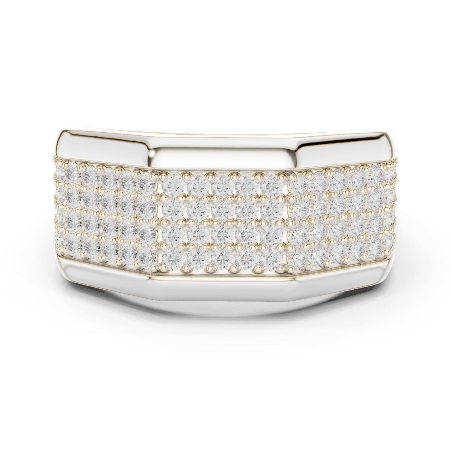Men's Round Lab Grown Diamond Pave Ring