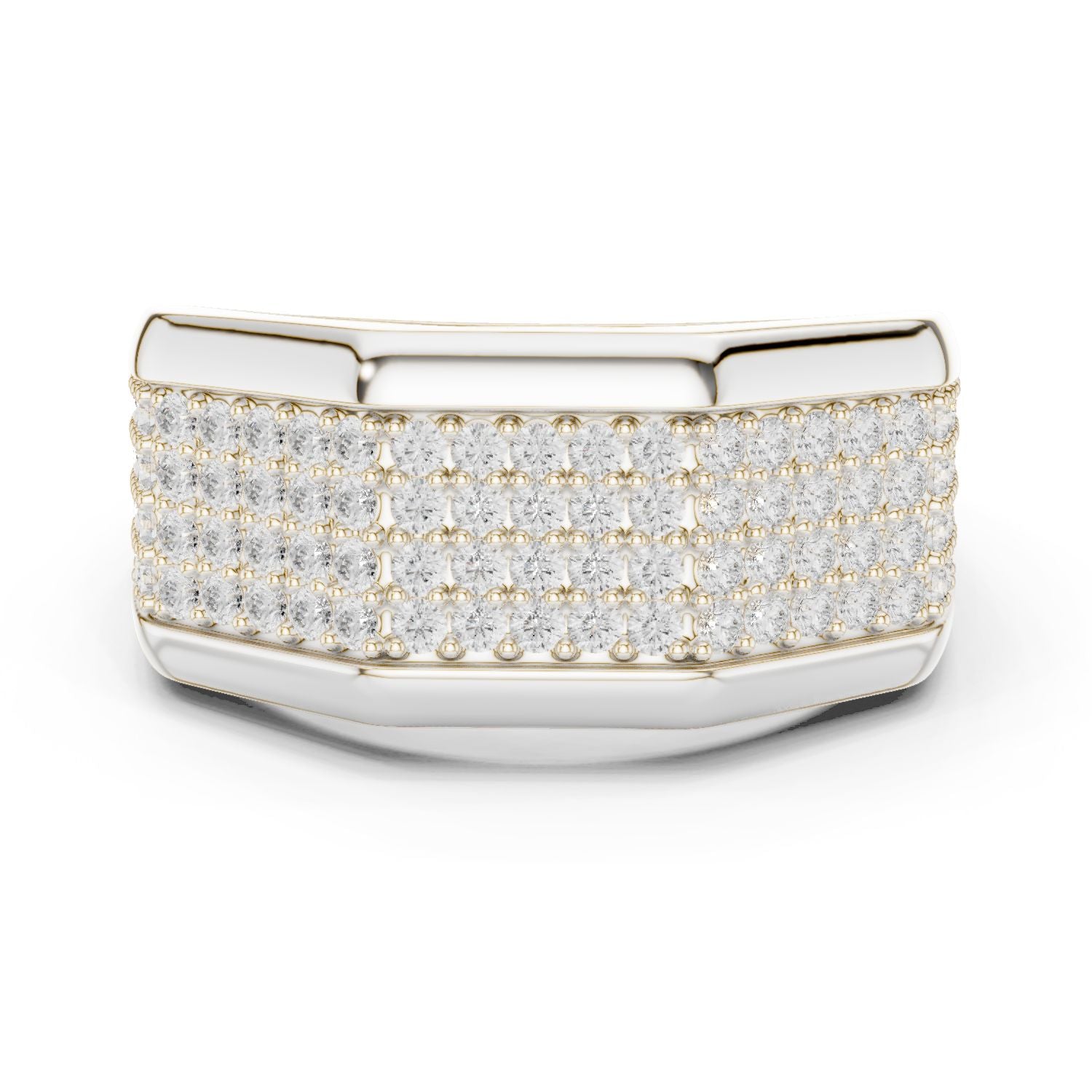 Men's Round Lab Grown Diamond Pave Ring