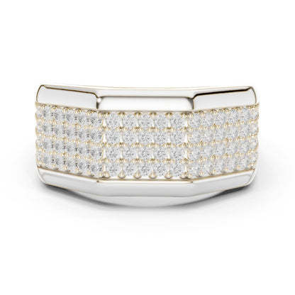 Men's Round Lab Grown Diamond Pave Ring