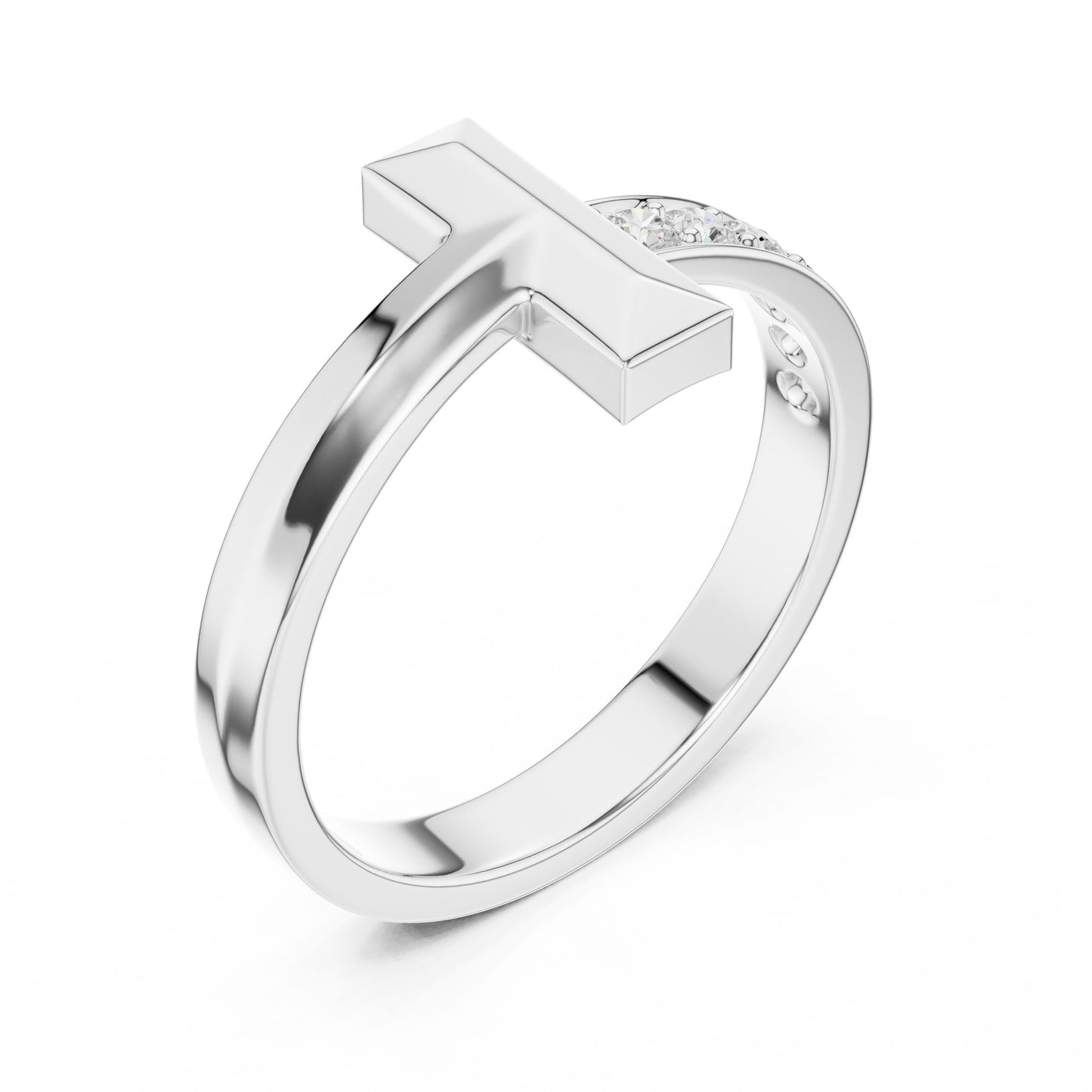 Men's Round Lab Grown Diamond Pave Ring