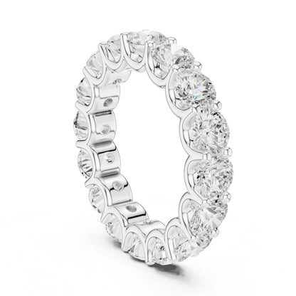 Round Lab Grown Diamond Pave Engagement Ring