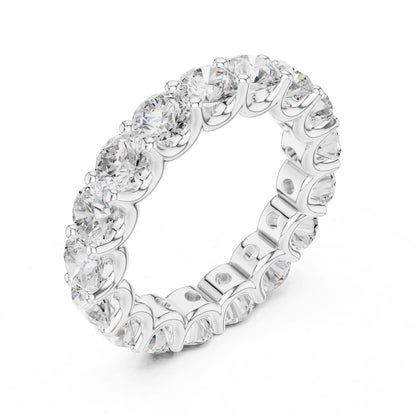 Round Lab Grown Diamond Pave Engagement Ring