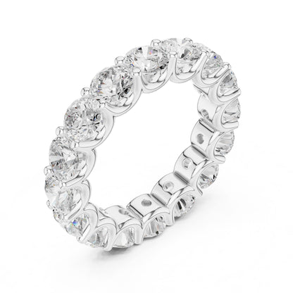 Round Lab Grown Diamond Pave Engagement Ring