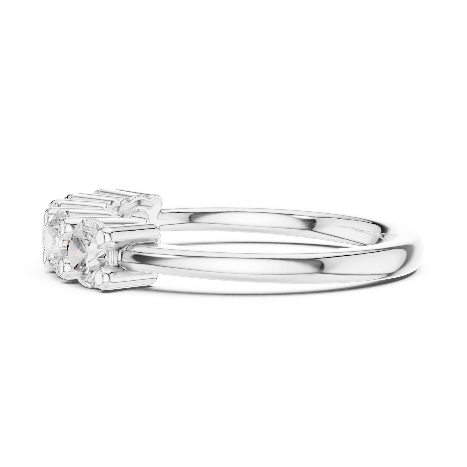 Round Lab Grown Diamond Pave Engagement Ring