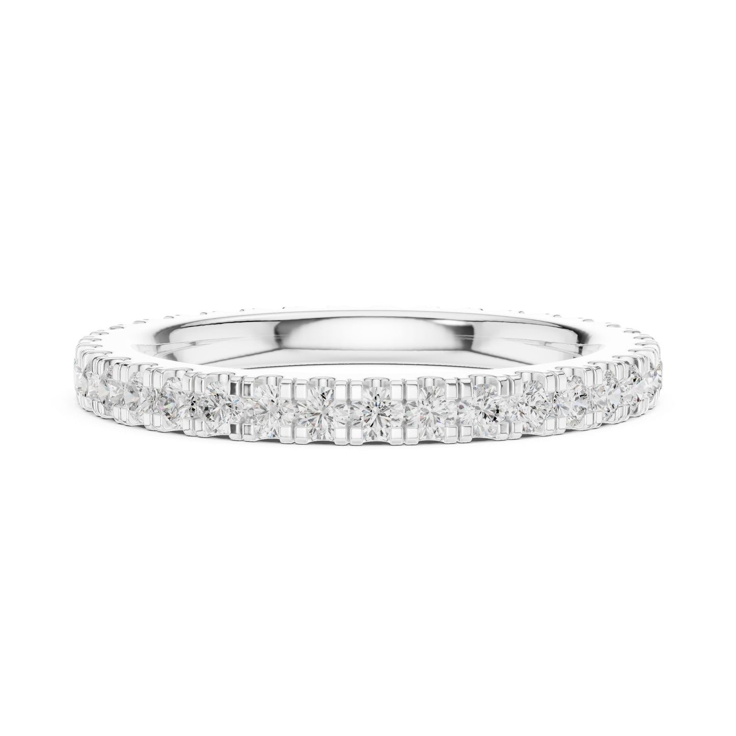 Round Lab Grown Diamond Pave Engagement Ring